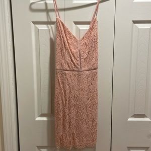 NWT pink lace mini dress